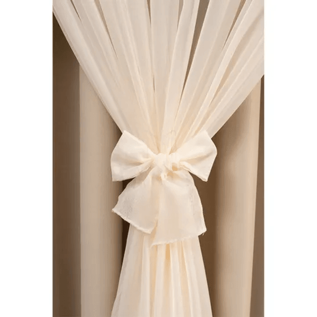 Cortina Voil Com Forro Blecaute Tecido 2,80 X 1,70 Corta Luz